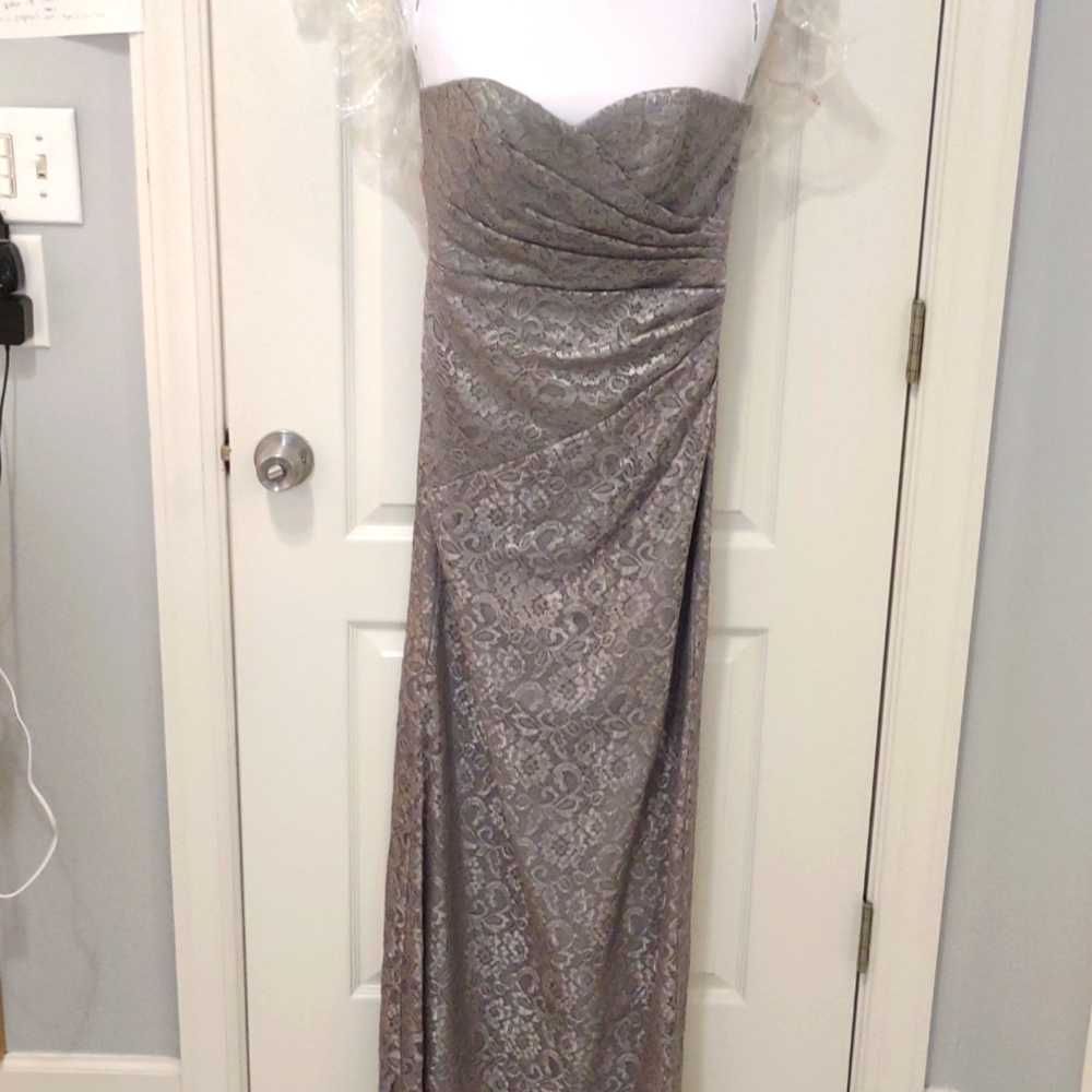Silver prom dress